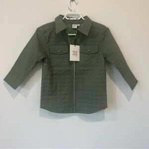 Deux par Deux Olive Quilted Jacket